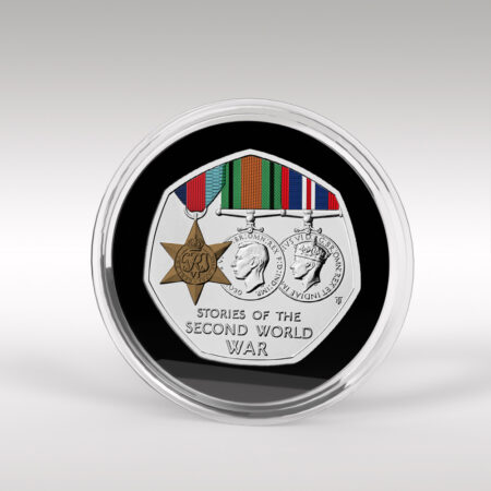 Second World War commemorative coin and medals