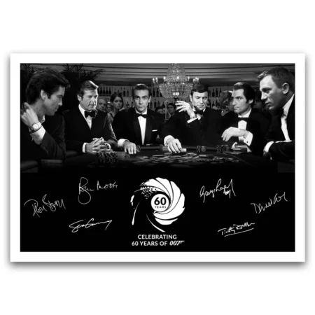 Celebrating 60 years of 007, poker scene.