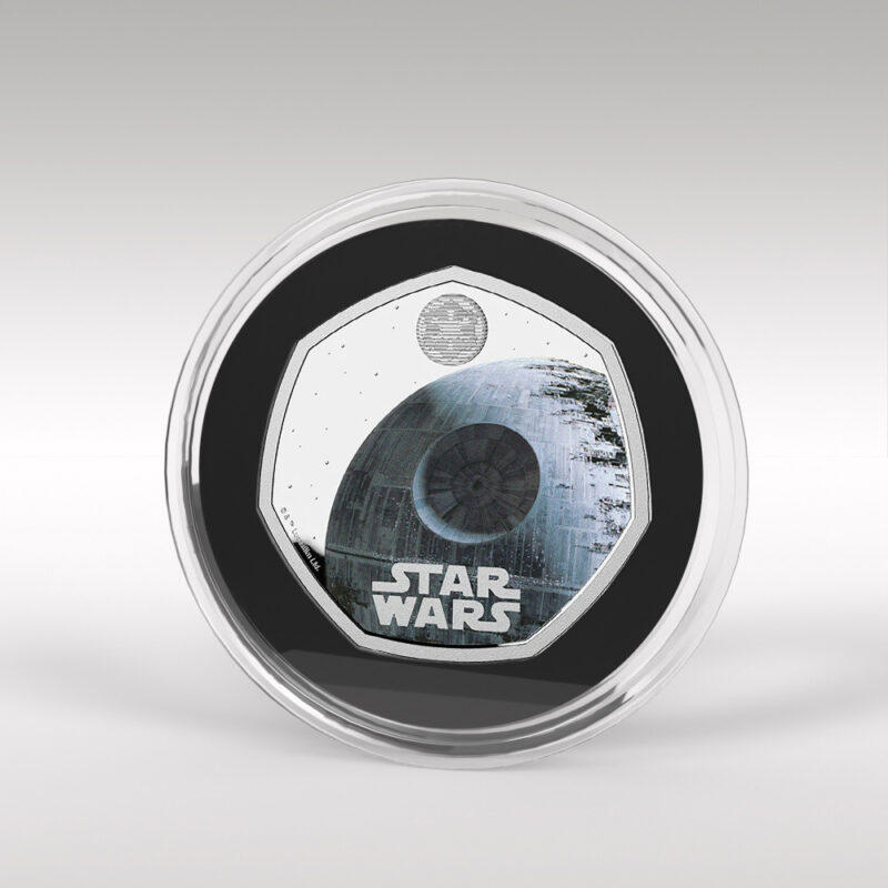 Star Wars Death Star coin in case