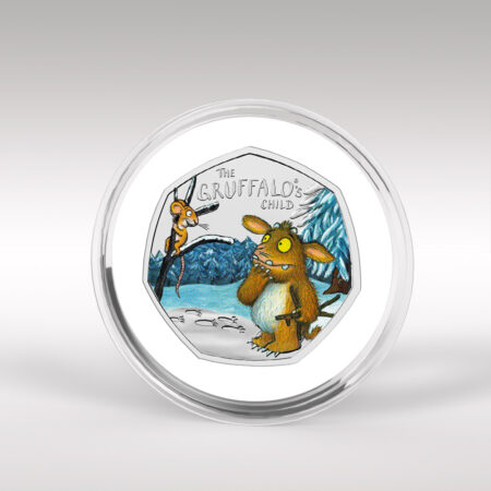 The Gruffalo's Child coin with mouse and Gruffalo.