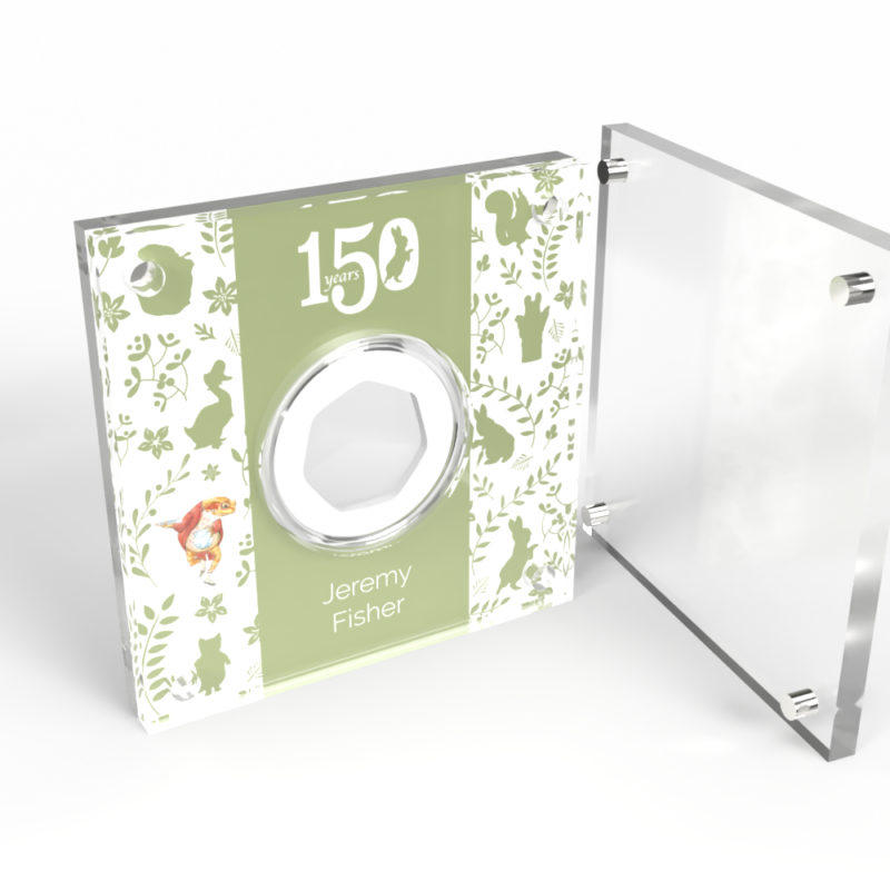 Jeremy Fisher 150th anniversary coin display box