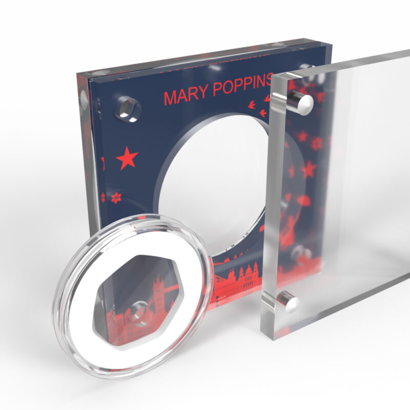 Mary Poppins themed coin display case