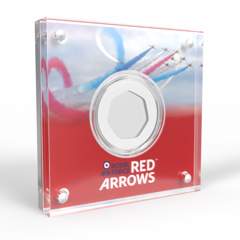 RAF Red Arrows display case coin holder.