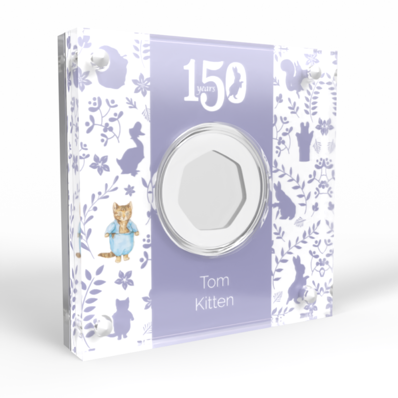 Tom Kitten 150th anniversary coin display